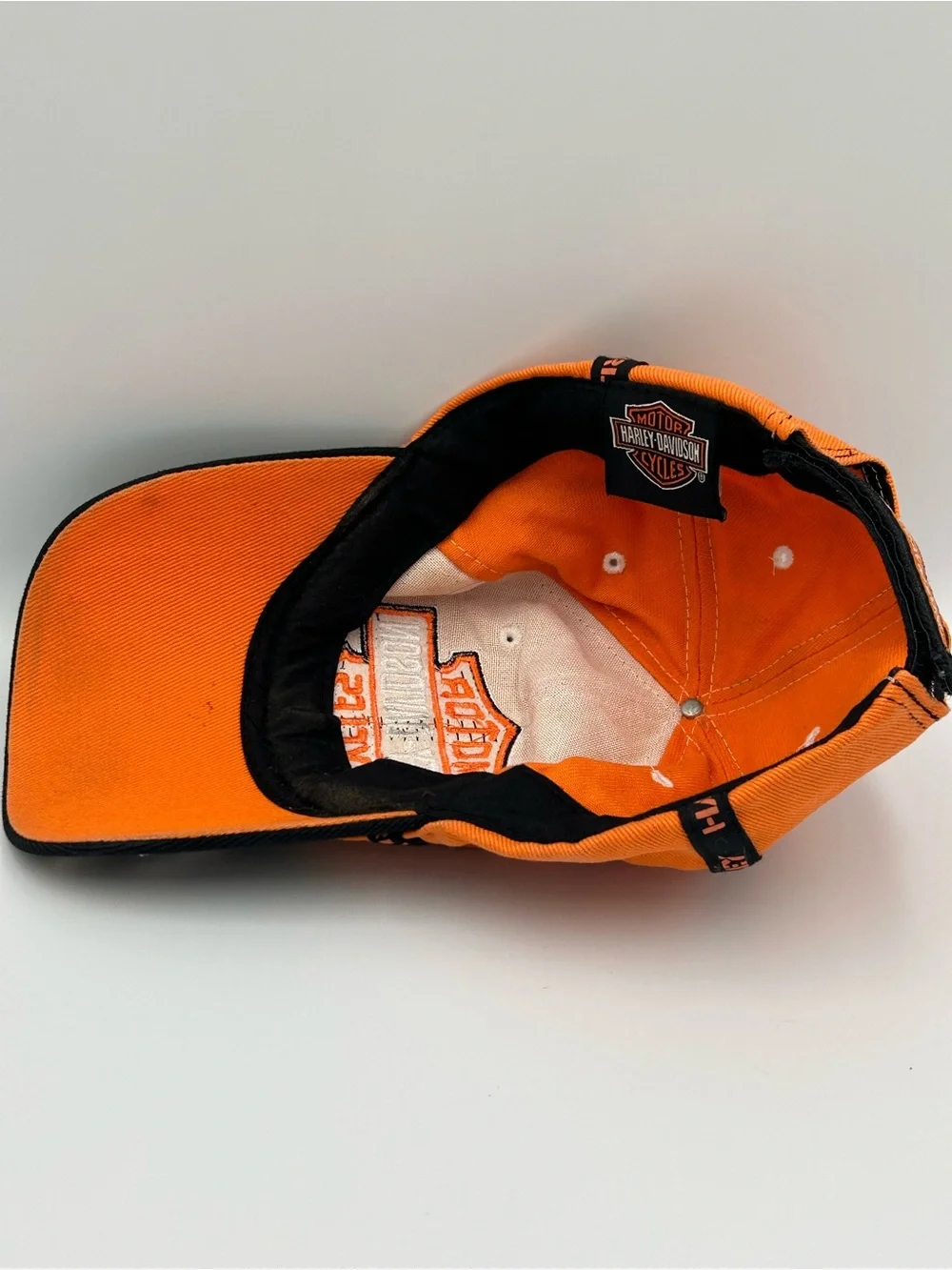 Harley-Davidson Orange and Black Logo Cap
